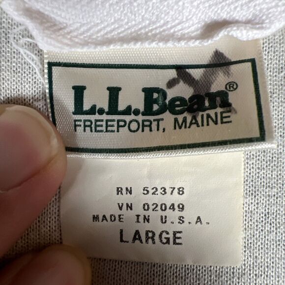 VTG LL Bean Freeport Maine Long Sleeve 1/2 Zip Jersey Geometric Back‎ Pocket L - Picture 2 of 8